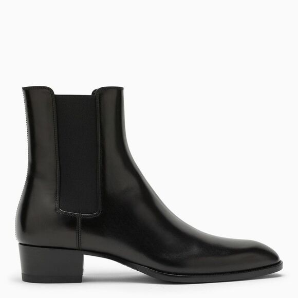 Dark Brown Ankle Boots for Men with Elasticated Side Panels and Low Heel - Picture 1 of 4